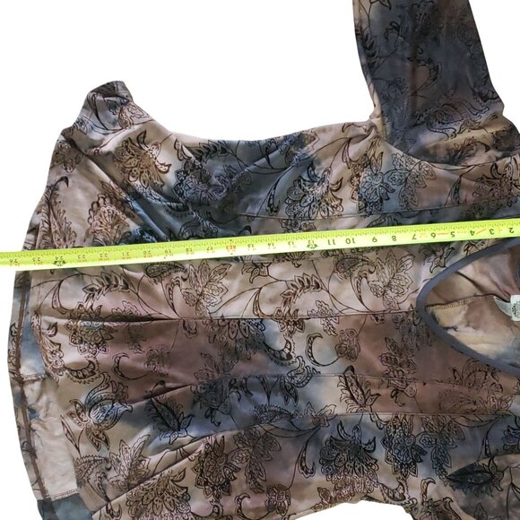 Vintage Y2K Sienna Grace Floral Print Tunic Top Womens L Boho Grunge Fairycore - Picture 3 of 6